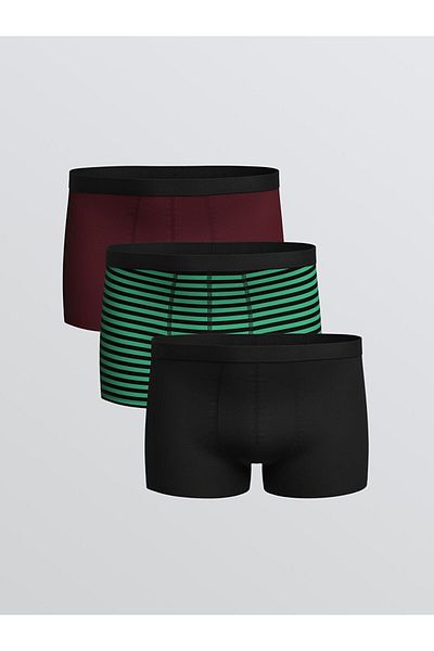 LC Waikiki New Season Standard Fit Βαμβακερά εύκαμπτα ανδρικά μποξερ 3 τεμαχίων - S5IG42Z8
