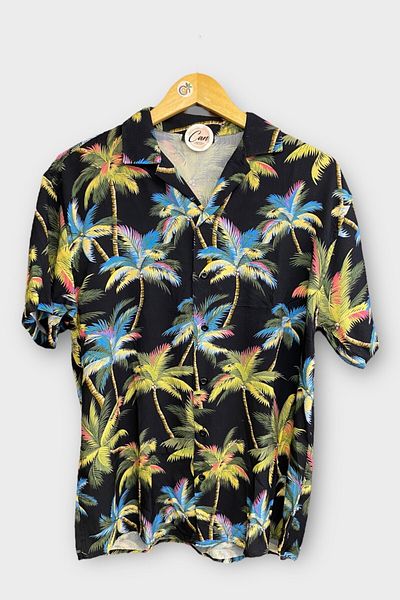 CANMODA Πουκάμισο Tropical Dream Relaxed Fit - Μαύρο - TH347