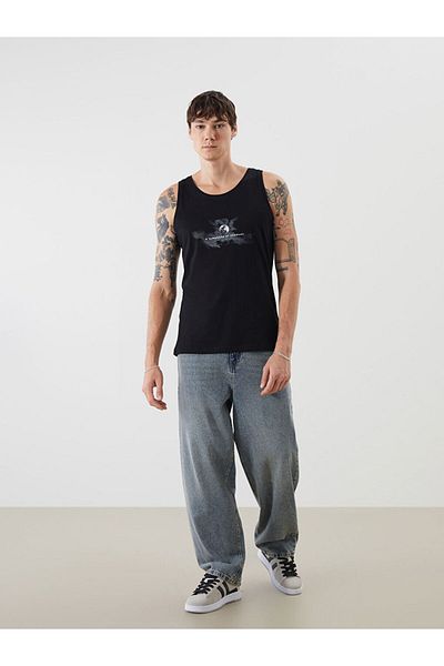 LC Waikiki Ανδρικό αμάνικο μπλουζάκι με στάμπα New Season Crew Neck - S5RR29Z8