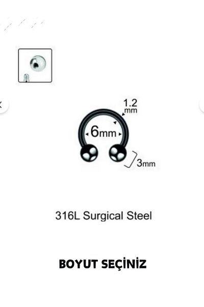 simagift Unisex 316L Surgical Steel Septum Tragus Helix Piercing