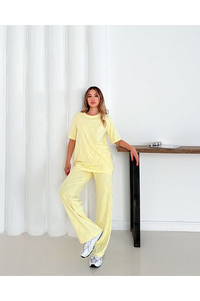 Louen lucie Double Suit Modal Fabric with Stones
