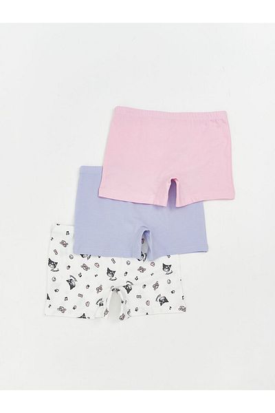 LC Waikiki Pink Kuromi Printed Girl's Boxer 3-Piece