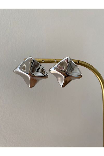 marsel aksesuar Xuping Asymmetric Square Model Silver Earrings