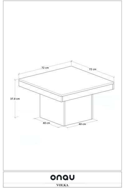 OBİ Atölye VOLKA Orta Sehpa 72x72 cm İskandinav Stili Küp Sehpa