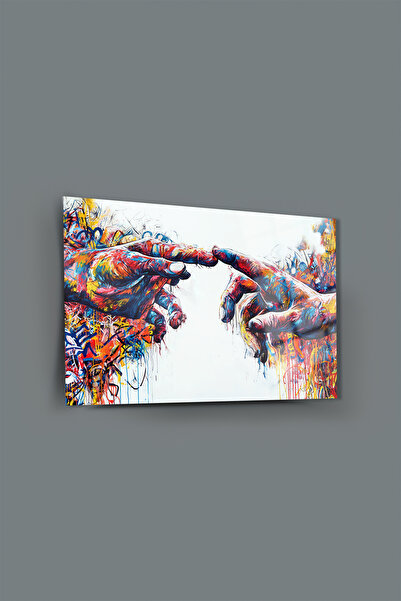 glassartdesign Mâini care se întâlnesc Pictură pe sticlă - Pictură modernă - ...