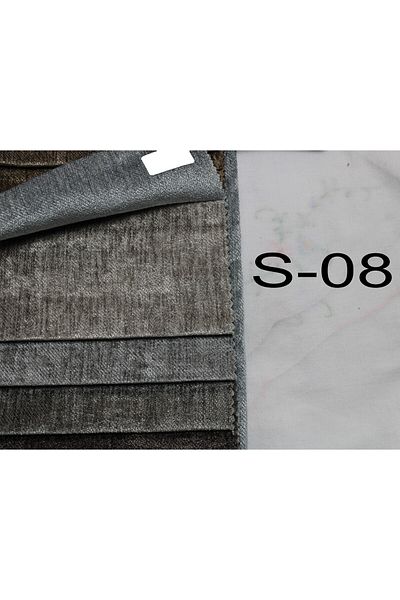 MebelPort Curtain Cortina de fundal din chenille DOUBLE WING cu ciucuri pe margina (aripă dreapta - stânga)