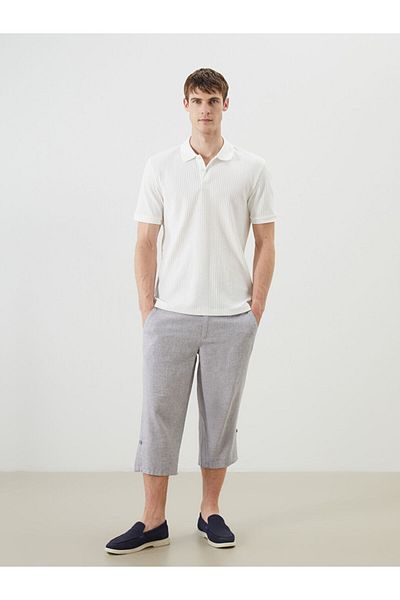 LC Waikiki Brown Standard Fit Linen Blend Men's Shorts