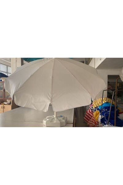 Şemsiyecim Gabardin kumaş plaj bahçe balkon şemsiyesi (bidon ve kılıf DAHİLDİR)