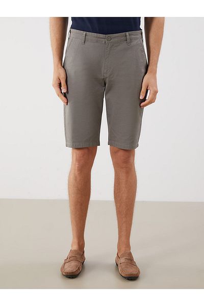 LC Waikiki Light Khaki Standard Fit Gabardine Men's Shorts