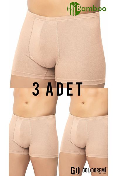 gd goldoremi 3 Pieces Super Comfortable Lycra Bamboo Men's Invisible Ghost Skin Boxer