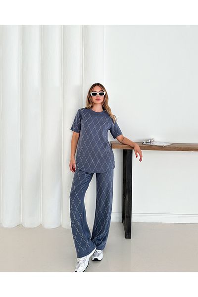 Louen lucie Double Suit Modal Fabric with Stones
