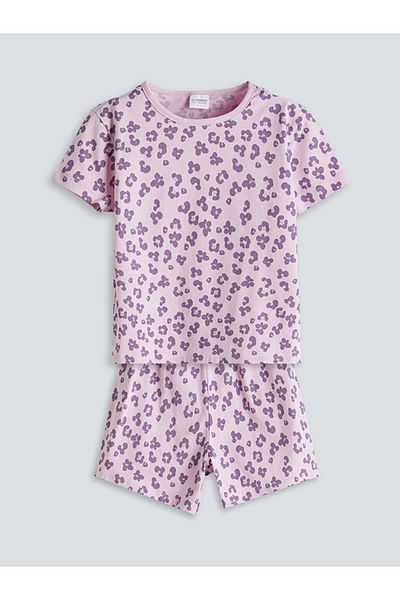 LC Waikiki Printed Girls' Shorts Pajama Set - S5Ov06Z1