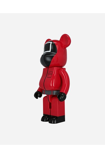 bearbrick مجسم حارس لعبة الحبار 1000% مربع (72 سم)