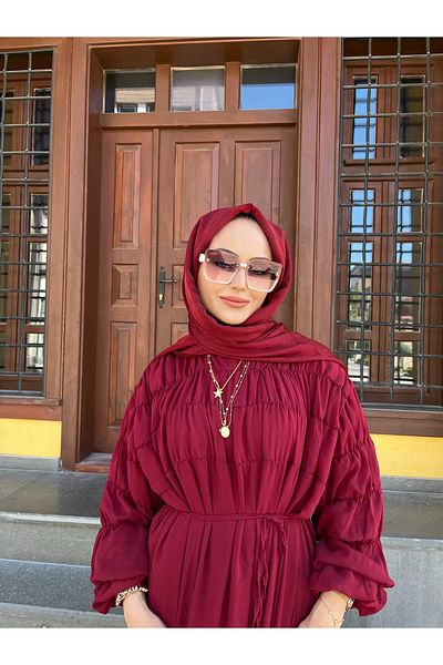 W WARGA Bögülü Layered Chiffon Dress