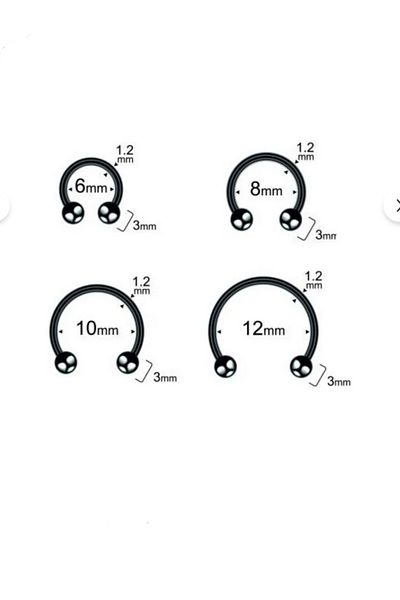 simagift Unisex 316L Surgical Steel Septum Tragus Helix Piercing
