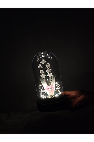 Kibele Sanat Dekoratif Ledli V Harfi, V Harfli Özel Vadideki Zambak Çiçekli T...