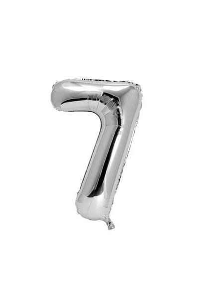OEM Balon din folie metalizată, argintiu, 80 cm, cifra 7