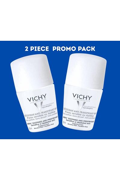 Vichy Roll-on Sensitive Anti-transpirant 48h – Twin Pack (2 X 50ML)