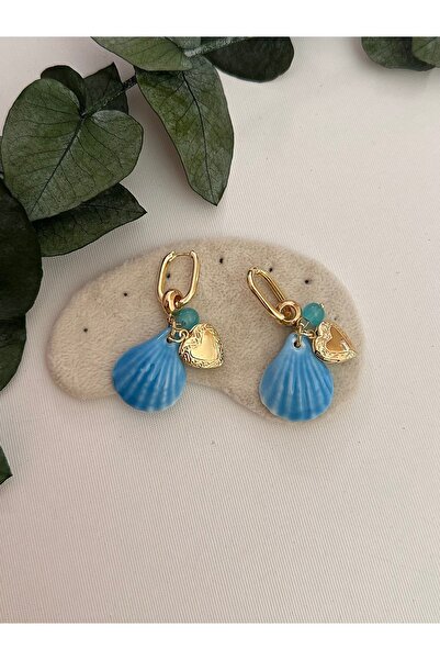 YENGEÇ Sallantılı Deniz Kabuğu Murona Küpe