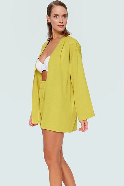 PayBuy Woven Kimono Shorts Set Summer Beach Set Comfortable V Neck Premium Quality Long Lasting Trend Design