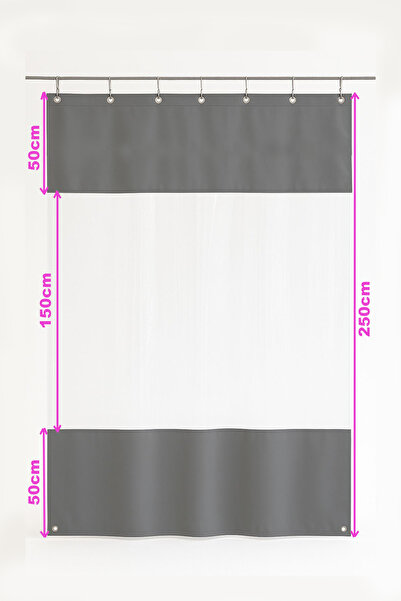 sizenelazım 0.80mm Transparent Auto Service and Wash Partition Curtain 12 Colors Height 250cm X Width 450cm