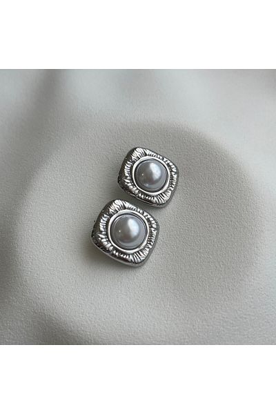 Arye Aksesuar Steel Earrings with Pearls