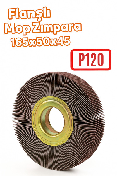 LEOX 165x50x45 Flanşlı Mop Zımpara – Metal, Ahşap, Paslanmaz Yüzeyler İçin Pr...