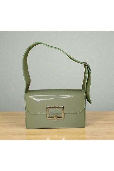 marufshop Geantă de mână pentru femei, cu curea reglabilă, din piele artificială, culoare verde