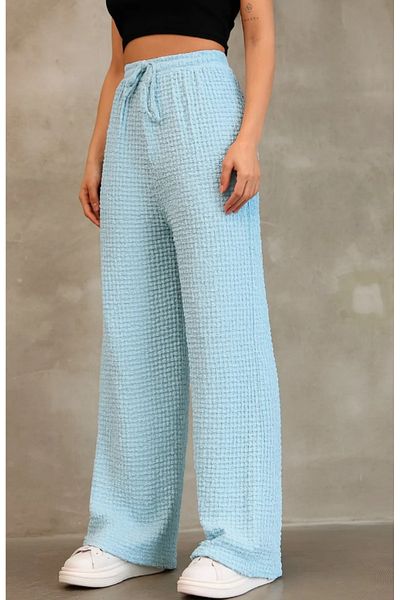 Butik High Waist [Gofre] Pants with Bolts