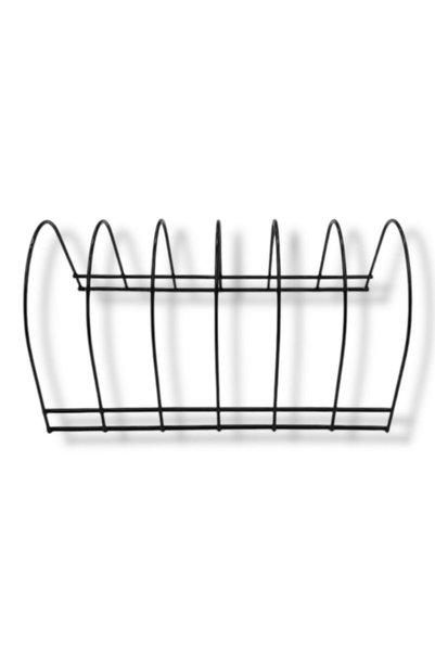 CEPHOME Suport pentru farfurii BlackLine cu 6 compartimente și organizator și oval