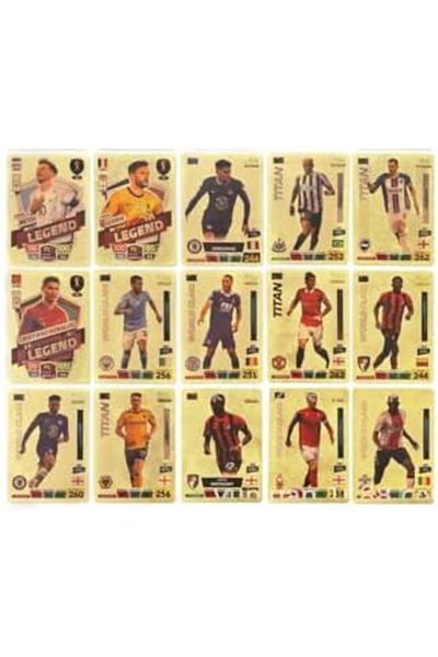 Generic Football Star Cards - UEFA & Premier League Football Cards 2024, 55 Pcs Golden Foil Cards Limited Ed