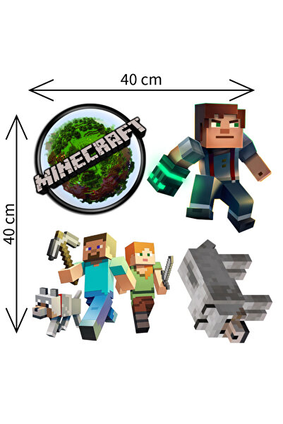 Ingift Set 4 imagini termoadezive pentru textile Minecraft, aplicare cu fieru...