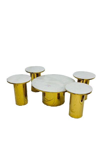 Ch 5-piece marble table set