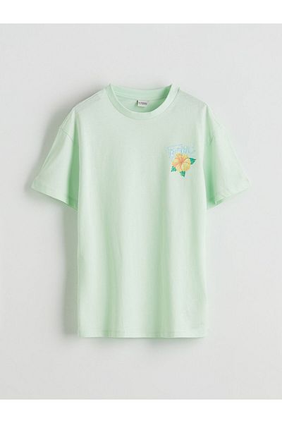 LC Waikiki Νέα σεζόν Crew Neck Printed Girls Tisort - S5G927Z4