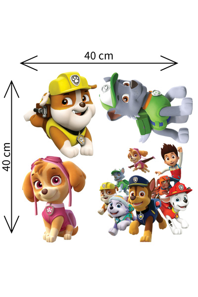 Ingift Σετ 4 εικόνων Paw Patrol με σιδερότυπα για υφάσματα, εφαρμογή σιδερότυπου