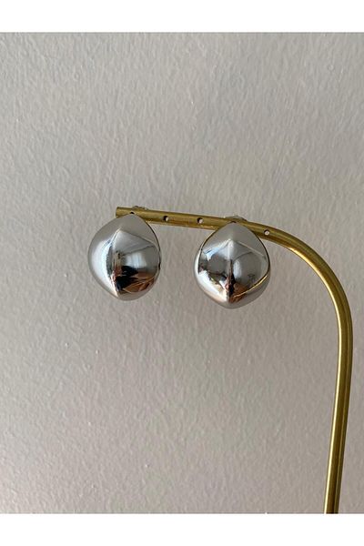 marsel aksesuar Xuping Ellipse Strip Plate Silver Earrings