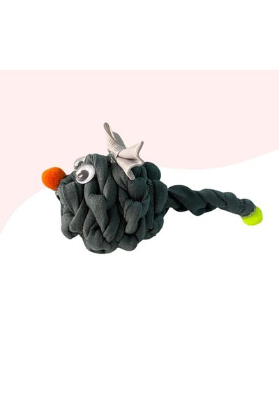 Miçikopet Knitted Cat Toy with Rattle 9cm Gray