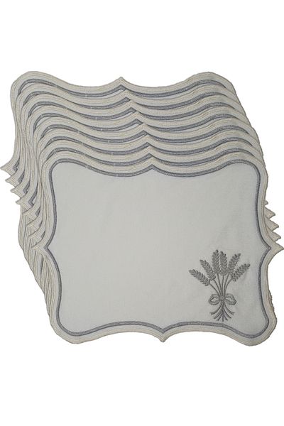 NB Neubella Home Nerina 8 Piece Luxury American Service Presentation Embroidered Cover Set Carefree 8-Person Dowry Linen Set
