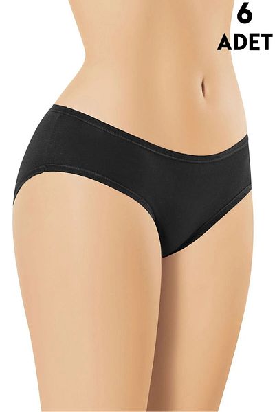 Loule Cotton & Modal Flexible 6 Pieces Black Paris Model Bikini Panties Ll.K51.O08.001