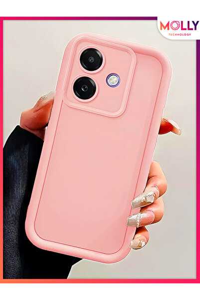 Molly Oppo A3 Için Kum Pembesi Kenarları Kalın Pan Silikon Kılıf
