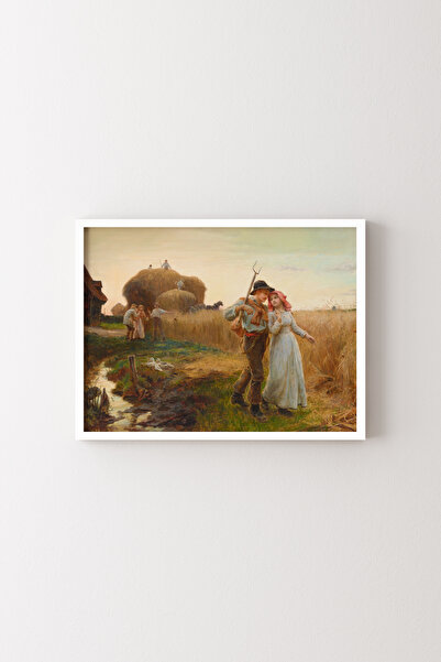 epiqart Hay Harvest - White Frame