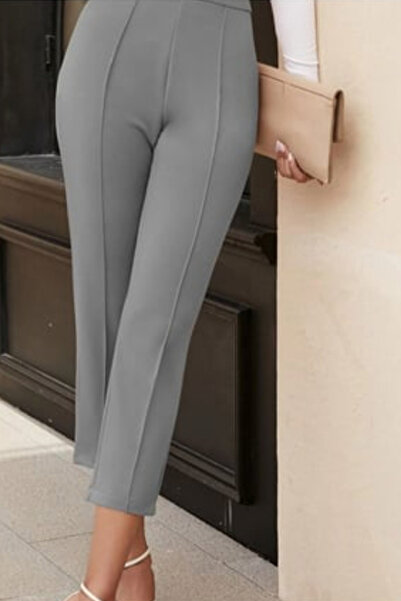 ESSFASIHON Yüksek Bel Dar Paça Pantolon