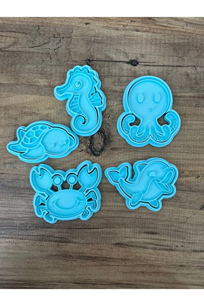 KSTECH Cute Sea Animals Themed Cookie Mold, Play Dough Mold, Clay Mold Set