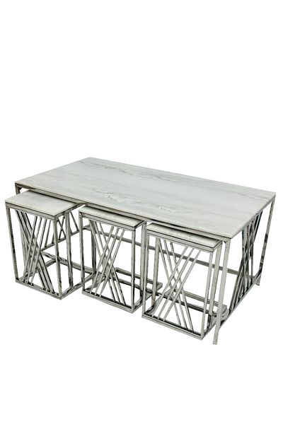 Ch 7-piece marble table set