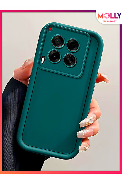 Molly Tecno CAMON 30 İçin Çam Yeşili Kenarları Kalın Pan Silikon Kılıf