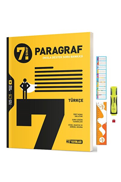 Hız Yayınları 7. Sınıf Türkçe Paragraf Soru Bankası 2026 ve Sezgistore Ayraç ...