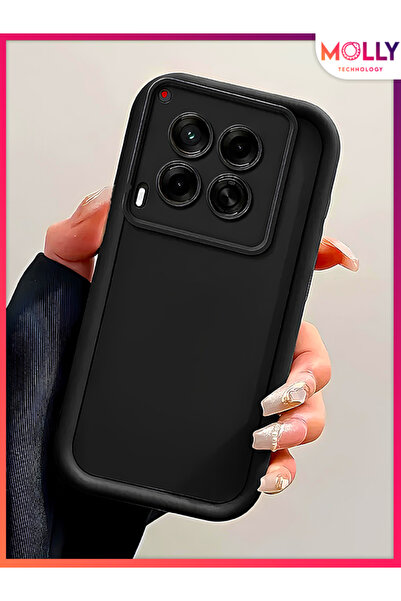 Molly Tecno CAMON 30 İçin Siyah Kenarları Kalın Pan Silikon Kılıf