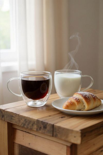 UCR HOME Double Skin Glass Tea Coffee Soft Drink Cup Borosilicate Heat Resistant 250ml 2Pcs