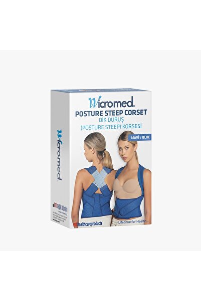 AboutThePerfect Dik duruş korsesi, mavi neopren, çeşitli bedenler, destek ve ...