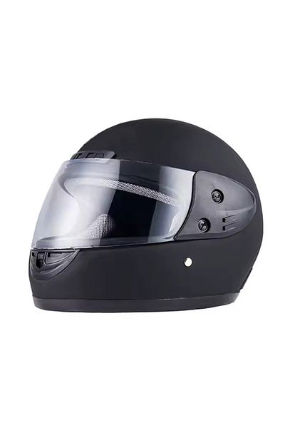 FIXATO Casca moto/scuter Full face unisex, cu viziera, marime universala 56-62cm, neagra